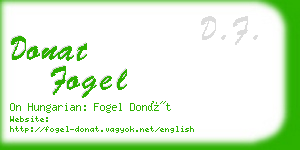 donat fogel business card